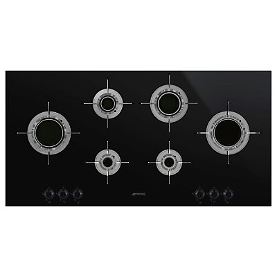 Smeg PVL6106CN Dolce Stil Novo Gas Hob, Black